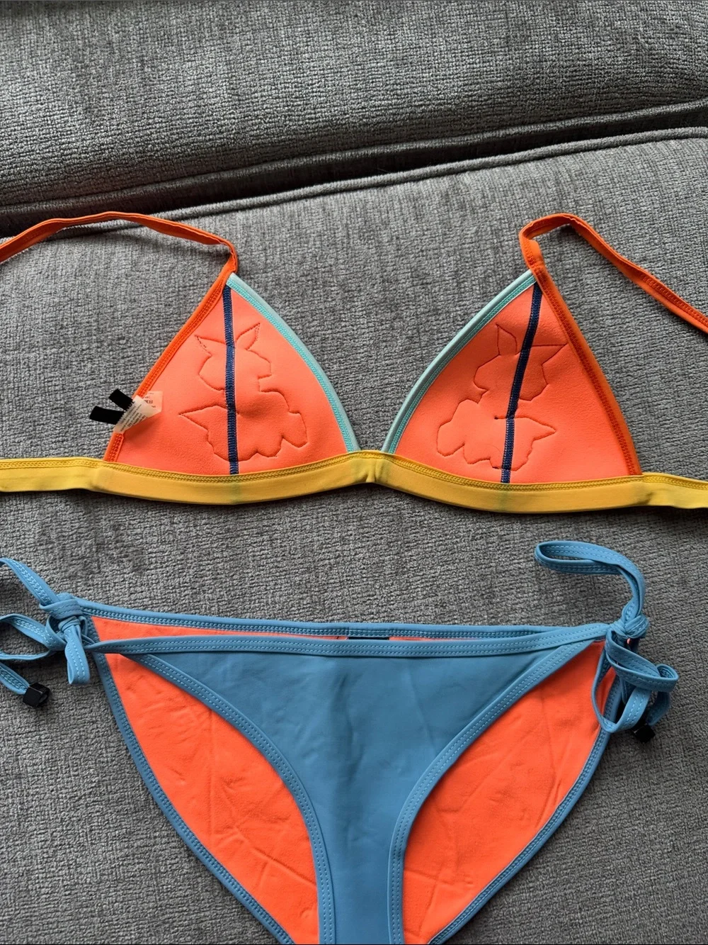 triangl swimwear Blue, Orange & Yellow Floral Bikini - Picture 4 of 5